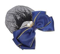 WOFASHPURET Barrette Chignon Cheveux Nœud Avec Filet Coiffure Bleu Élégant Pour Femmes Professionnelles Accessoire Coiffure Pour Infirmières Danseuses Et Employées De Banque