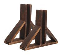 WOFASHPURET Base de Clôture en Bois 2 Pièces pour Petite Palissade Jardin Socle Robuste pour Poteaux Extérieur