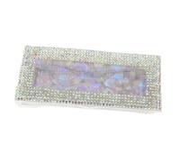 WOFASHPURET Boîte À Faux Cils Diamond - Conteneur À Cils Porte-Cils Étui À Cils Petit Étui À Cils Récipient À Colle Pour Extensions De Cils Strass