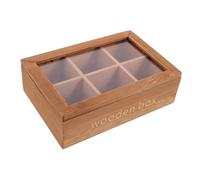 WOFASHPURET Boîte De Rangement De Bijoux Étui De Rangement Pour Montre Organisateur De Porte-sachets De Thé Coffret De Rangement Pour Bijoux Décoratifs Organisateur De Sacs De Thé Bois Café