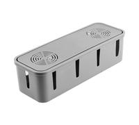 WOFASHPURET Boîte de Rangement pour Câbles Électrique Gris Support de Câble d'alimentation Pratique de Chargement en Plastique Organiseur de Prises Bureau et Salon Sécurisée