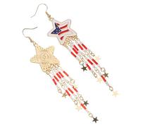 WOFASHPURET Boucles d Oreilles Pendantes Patriotiques Pour Jour De Indépendance Bijoux Fantaisie Exquis Pour Femmes