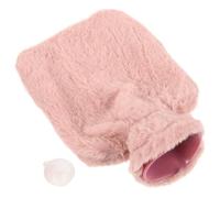 WOFASHPURET Bouillotte à Eau 1000 Ml Housse En Peluche Imitation Lapin Rose, Paquet Chauffe-mains Étanche Pvc, Chauffage Domestique Pratique Pour Hiver, Réchauffe-doigts, Usage Maison Et Bureau