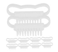 WOFASHPURET Brosse à Ongles Réutilisable Lot de 10 Pcs Poils Souples Taille Moyenne Brosse Exfoliante Multi-usages pour Nettoyage des Ongles Mains et Pieds Usage Domestique