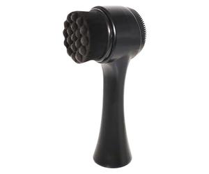 WOFASHPURET Brosse Nettoyante Visage en Silicone Double Face, Tête Noire et Blanche, Brosse Exfoliante Pratique et Portable pour Nettoyage en Profondeur des Pores, Massage Facial à Domicile