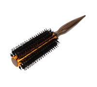 WOFASHPURET Brosse Ronde Aluminium pour Coiffage Brosse Manche Bois Chauffante pour Cheveux Courts et Boucles