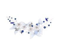 WOFASHPURET Butterfly Bridal Hairband Handmade Rhinestone Pearl Flower Headpiece For Wedding Bride Elegant Hanfu Headdress For Party And Festival