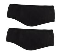 WOFASHPURET Cache-oreilles Antibruit 2 Pièces Bandeau Ajustable en Tissu Doux Noir, Isolation Phonique Renforcée, Masque de Sommeil Intégré pour Dormir, Étudier ou Voyager, Adultes Unisexes
