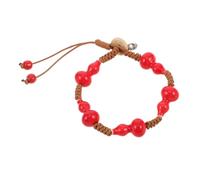 WOFASHPURET Ceramic Gourd Bracelet Lightweight For Women And Men Fortune Bead Wristband For Wealth And Luck Traditional Feng Shui Lucky String Hand Chain Gift