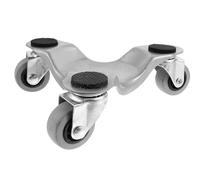 WOFASHPURET Chariot à Meubles à 3 Roues en Métal Gris Roulettes Pivotantes, Déplace-meubles Pratiques pour Meubles Lourds et Électroménagers, Outil de Déménagement Polyvalent pour Maison