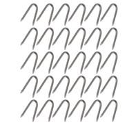 WOFASHPURET Clous en U pour Clôture de Jardin 140 Pcs, Piquets en Fer Robustes 6 Mm, Agrafes Métalliques Résistantes au Vent pour Fixation Grillage et Filets Extérieurs