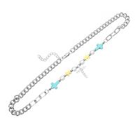WOFASHPURET Collier De Zircon En Diamant Croix Étoffe Nom Bijoux Branché or Collier De Filles Collier Chaîne Pour Femme Colliers Pour Femmes Collier Femme Acier Au Titane