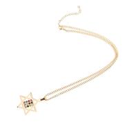 WOFASHPURET Collier Hexagramme Étoile Pendentif Délicat Chaîne Pour Femme Assortiment Élégant Charme Original