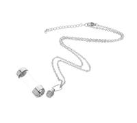 WOFASHPURET Collier Pendentif Fiole Verre Mini Flacon Parfum Ouvert Acier Inoxydable Diffuseur Huile Essentielle Aromathérapie pour Femmes Accessoire Élégant pour Usage Quotidien et Occasions