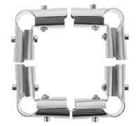 WOFASHPURET Connecteur D'angle en Acier Inoxydable 25 Mm pour Séchoirs à Linge sur Pied, Lot de 4 Pièces, Raccord Télescopique pour Tubes, Dispositif de Protection et Fixation Stable