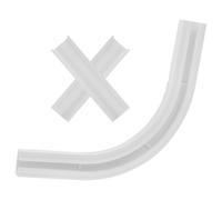 WOFASHPURET Connecteur de Rail de Rideau en Plastique Blanc, Joint Métallique pour Tringle à Rideaux sans Perçage, Design D'angle Lisse, Accessoire Pratique pour Salon ou Chambre