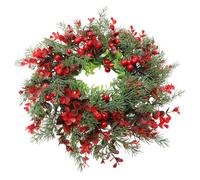 WOFASHPURET Couronne de Noël Artificielle, Couronne Décorative de Noël pour Porte D'entrée, Guirlande de Porte Classique pour Fenêtre, Mur, Cheminée, Décoration de Maison de