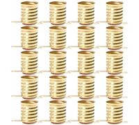 WOFASHPURET Douille à Vis E10 en Cuivre Or pour Petites Ampoules, Surface Lisse et Épaisseur Uniforme, Lot de 20 Pièces pour Laboratoire de Physique Collège