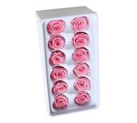 WOFASHPURET Fleurs Immortelles Préservées 12pcs Boîte, Roses Décoratives Solide pour Mariage, Style Romantique, pour Décoration Maison et Dîner