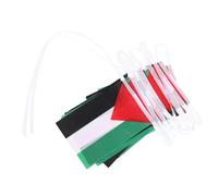 WOFASHPURET Guirlande de Drapeaux Palestiniens 14x21 Cm en Polyester, Couleurs Vives et Résistantes, Fabrication Soignée, Décoration pour Clubs Sportifs et Bars