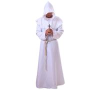 WOFASHPURET Halloween Deguisement Moine Medieval Homme: Capuche Cape Costume Halloween 130-180cm Robe de Moine à Capuche Renaissance Médiévale Costume