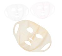 WOFASHPURET Housse de Masque Facial en Silicone 3Pcs Accessoire Réutilisable Anti-Évaporation Pratique pour Soins de Peau Compatible Masques de Beauté