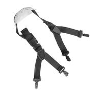 WOFASHPURET Jugulaire de Casque en Y Noire Réglable pour Chantier | Polyester Souple, Installation Facile, Flexible et Peau Douce, pour Travailleur en Sécurité sur Site
