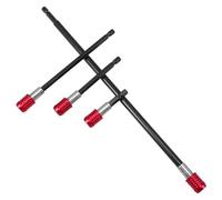 WOFASHPURET Kit de 4 Rallonges de Foret 1/4 Hexagonales Rouges Adaptateur pour Perceuse à Percussion, Rallonges Universelles pour Visseuse et Jeu de Forets Allen Polyvalents