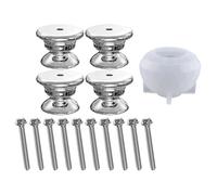 WOFASHPURET Kit Moule en Silicone pour Poignée de Tiroir Polygonale à Facettes, 6 Moules Réutilisables Transparents Socles, pour Meubles de Salle de Bain et Tiroirs