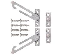 WOFASHPURET Limiteur de Fenêtre en Acier Inoxydable Fixation par Vis, Limite L'ouverture pour Sécurité Garçon et Filles à Domicile, Entrebâilleur Gauche et Droit, Protection