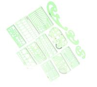 WOFASHPURET Lot de 13 Pochoirs Géométriques en Pet pour Dessin Technique et Architecture, Règle Multifonctionnelle Formes Variées, pour Usage Intérieur et Extérieur