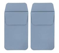 WOFASHPURET Lot de 2 Pochettes Porte-Stylo en Cuir PU, Étui de Protection pour Stylos D'infirmière, Couleur Bleu Brume, Grosse Capacité de Rangement, Trousse Portable pour Accessoires