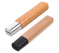 WOFASHPURET Lot de 2 Poignées Amovibles en Bois Massif de Rosewood, Petites Tailles, Manches Ergonomiques pour Couteaux Cuisine et Hachoirs, Accessoires de Remplacement pour