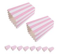 WOFASHPURET Lot De 24 Boîtes à Popcorn En Papier à Rayures Roses Petite Taille Résistantes à L'huile Anniversaires Assemblage Facile Conteneurs Pour Snacks Et Bonbons