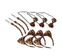 WOFASHPURET Lot De 3 Bandeaux À Oreilles De Tigre Pour Déguisement De Fête Déguisement D'Animal Pour Enfants Accessoire De Performance Bandeau En Tissu