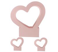 WOFASHPURET Lot de 3 Boîtes en Papier de Cœur pour Fleurs Panier à Fleurs Portable Saint-Valentin Mariages et Anniversaires Décorations