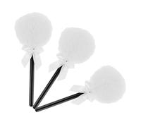 WOFASHPURET Lot De 3 Houppettes De Maquillage Pour Le Corps En Forme De Sucette Pour Poudre Pour Le Visage En Peluche Blanche