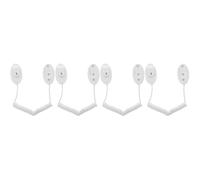 WOFASHPURET Lot de 4 Attaches de Télécommande, Corde Rétractable Anti-Perte avec Crochet Adhésif, Support de Télécommande Universel pour Maison, Hôtel, École, Blanc