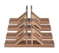 WOFASHPURET Lot de 4 Bases de Clôture en Bois Massif, Support Stable et Anti-corrosion pour Clôture de Jardin, Kit de Base Pratique pour Palissade Extérieure, Accessoires pour Barrière