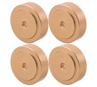 WOFASHPURET Lot de 8 Pieds Antidérapants en Métal Doré 30mm X 10mm pour Planche à Découper, Patins Stabilisateurs avec Revêtement Caoutchouc, Rehausseurs Universels Cuisine, Découpe