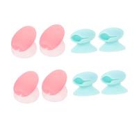 WOFASHPURET Manchons en Silicone pour Pinceaux à Lèvres Cosmétiques 8 Pièces Semi-transparents Rouge et Vert Protection Anti-poussière Voyage Gamme de Maquillage