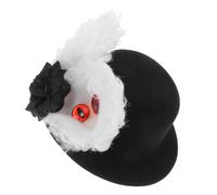WOFASHPURET Mini Top Hat Hairpin With Gothic Bunny Ears And Vintage Eyeball Flower Stable Grip Hair Clip For Halloween Costume Accessories And