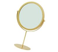 WOFASHPURET Miroir de Bureau Rond pour Maquillage Femme Miroir Cosmétique Rotatif Stable avec Base Décor Élégant pour Chambre et Bureau