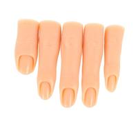 WOFASHPURET Modèle De Main Silicone Naturel 5 Faux Doigts D’entraînement Manucure Ongles En Gel Pratique Nail Art Démonstration Professionnelle