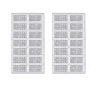 WOFASHPURET Moule Domino Silicone 2 Pièces pour Résine Époxy Souple Lot Réutilisable Adapté aux Activités de Bricolage et Création Artisanale