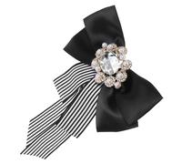 WOFASHPURET Nœud Pré-noué Pour Femme Cravate Tissu Avec Paillettes Et Perles Accessoire De Mode Élégant Et Facile à Porter