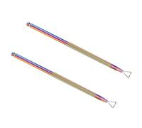 WOFASHPURET Outil à Cuticules En Acier Inoxydable 2 Pcs, Poussoir à Ongles Compact, Professionnel Pour Manucure Et Nail Art, Adapté Aux Salons Et Usage Domestique