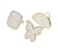 WOFASHPURET Palette De Nail Art En Anneau 3 Pièces Abs Compactes Pour Mélange De Vernis à Ongles Et Pigments, Multi-formes, Pour Usage Professionnel Et Voyage