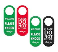 WOFASHPURET Panneau « Ne Pas Déranger » en Cuir Double Face 2 Pièces pour Bureau et Entreprises Protection Vie Privée Pratique à Utiliser