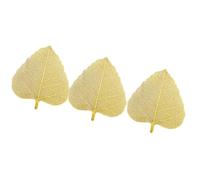 WOFASHPURET Passoire à Thé en Acier Inoxydable 3pcs Forme Feuille, Facile à Utiliser et Transporter, Filtre à Thé Kungfu pour Maison et Bureau, Couleur Or